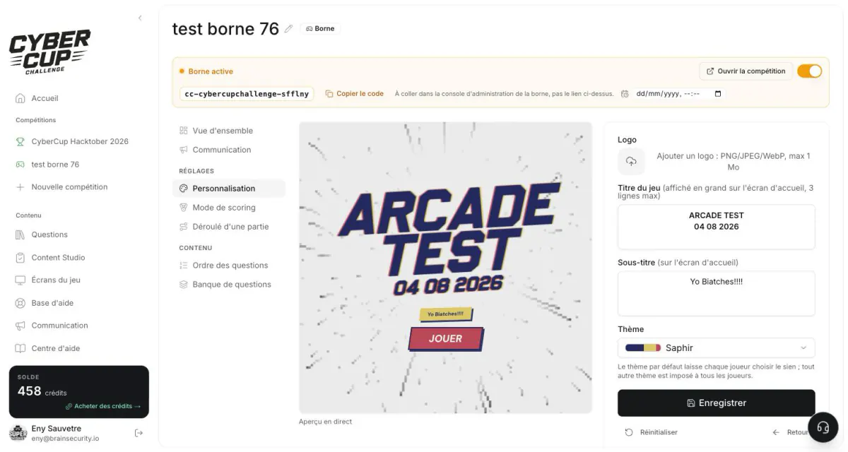 Aperçu en situation de Cyber Cup appliqué à la thématique « Security Fatigue : Vaincre la lassitude des salariés face aux consignes cyber ».