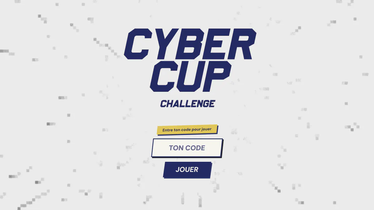 Aperçu en situation de Cyber Cup appliqué à la thématique « La sensibilisation à la cybersécurité par la gamification : Pourquoi le jeu est-il plus efficace ? ».