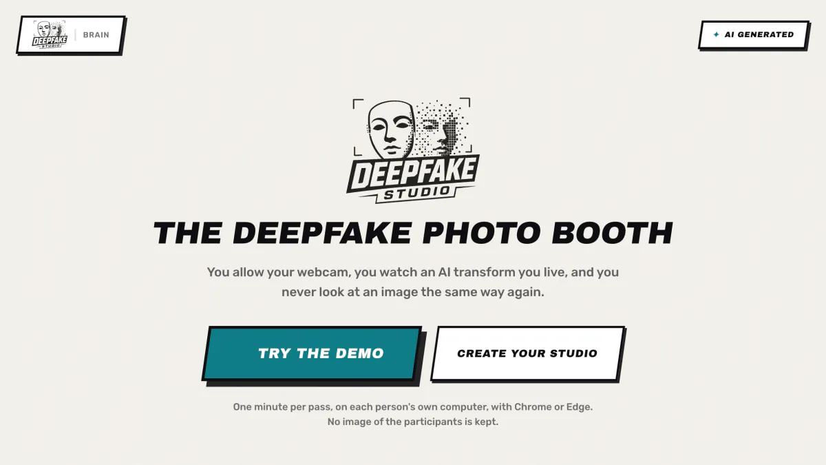 Aperçu en situation de Deepfake Studio appliqué à la thématique « Direction financière : Les 5 arnaques à tester d'urgence auprès de votre trésorerie ».