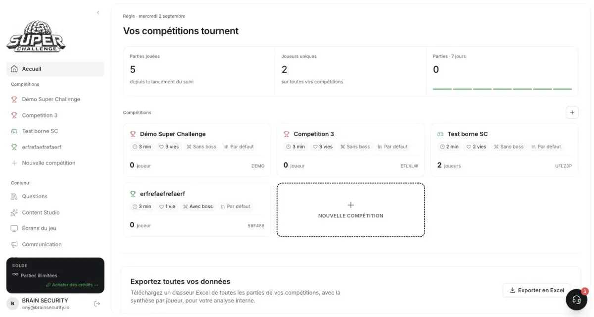 Aperçu en situation de Super Challenge appliqué à la thématique « Audit SOC 2 : Comment organiser et tracer la sensibilisation sécurité sur 12 mois ».